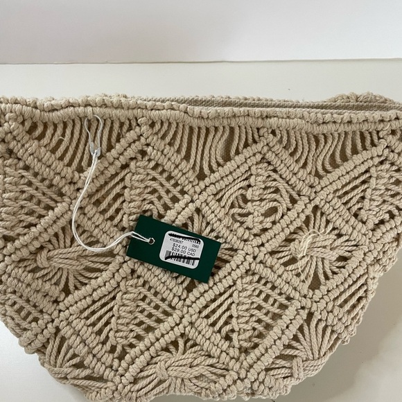 NWT Urban Outfitters Macramé Rattan Catch-All Basket- Small - Picture 12 of 12